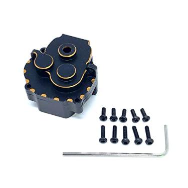Imagem de KingVal Replacement Aluminum Alloy Gearbox Differential Gear Box Housing RC Spare Parts Compatible with Traxxas TRX4M 1/18 RC Crawler Car (Black-Gold)