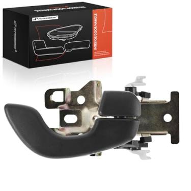 Imagem de A-Premium Maçaneta interna do lado do passageiro dianteiro direito compatível com Chevrolet Metro 1998-2001 e Suzuki Swift 1995-2001 e Geo Metro 1995-1997, cinza, substituição # 30019252, 30019254