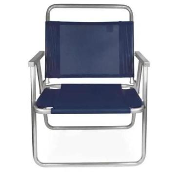 Imagem de Cadeira de Praia e Piscina Oversize 140 KG Alumínio Alta 2132 Azul MOR