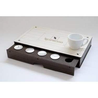 Imagem de Caixa Porta Cápsulas Café Nespresso com Gaveta Mdf 31x20x5cm - Artesan