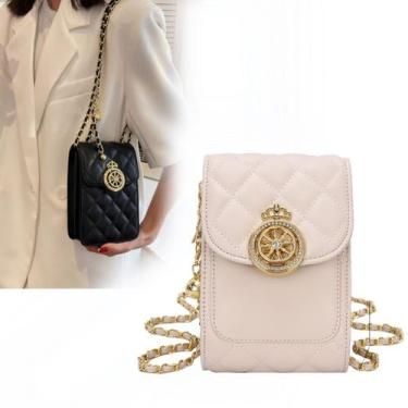 Imagem de Bolsa Feminina De Lado Pequena Preta Alça Mão Balada Passeio Linda Cor