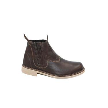 Imagem de Bota Botina Masculina em Couro Marrom Belton - Pé Na Estrada, 41