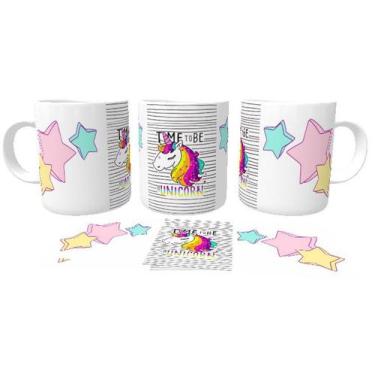 Imagem de Caneca Cerâmica copo Unicórnio time to be - Empório Dutra