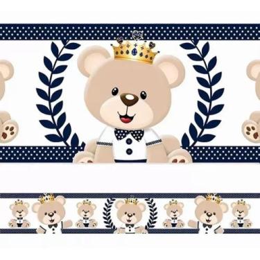 Imagem de Faixa Decorativa Infantil Bebê Ursinho Principe Azul Parede Quarto men