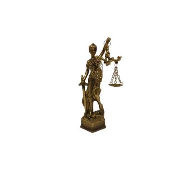 Imagem de Dama da justiça de resina  14cm  - Tenda, Bronze