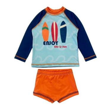 Imagem de Conjunto Menino Blusa Sunga Juvenil Praia Natação Piscina - Fofotinhos