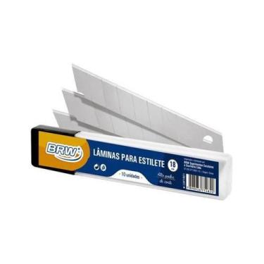 Imagem de Lâmina para Estilete Largo 18mm C/ 10 Unidades BRW - LM1801