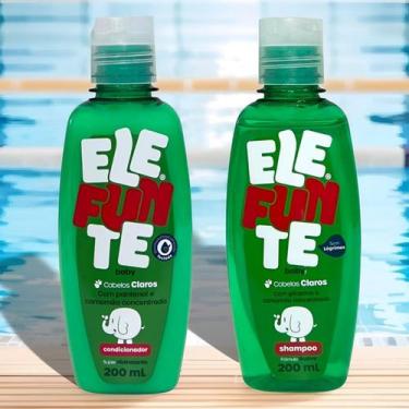 Imagem de Kit Shampoo + Condicionador Infantil Cabelos Claros Elefunte 200 ML (V