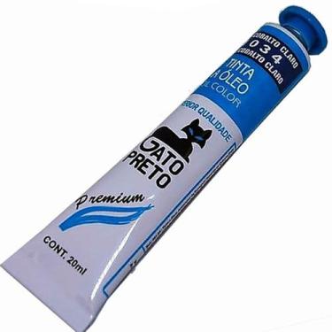Imagem de Tinta Óleo Gato Preto Azul Cobalto Claro 20ml