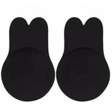 Imagem de Sutiã Adesivo Levanta Seio Push Up Orelha De Coelho Preto  - BC BORA C