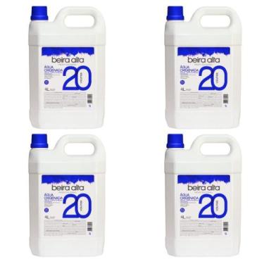 Imagem de Kit Água Oxigenada Beira Alta 20 Volumes 4l C/4