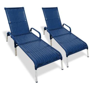 Imagem de Kit 2 Espreguiçadeiras em Alumínio Com Regulagem Madrid - MRD DECORA I