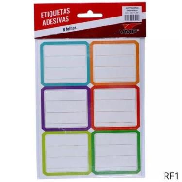 Imagem de KIT Etiquetas Adesivas Para Caderno Escolar Etiqueta Material Escola E