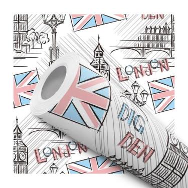 Imagem de Papel de Parede Vinílico Londres London Quarto 10m - DELIQUADROS, 10 M