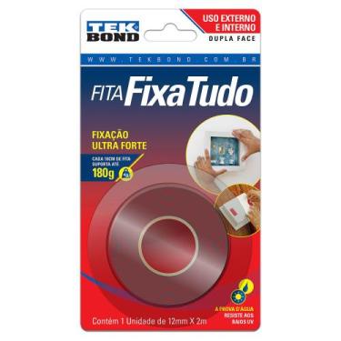Imagem de Fita Dupla Face 12mm x 2,0m Interno/Externo Fixa Tudo  - TEK BOND