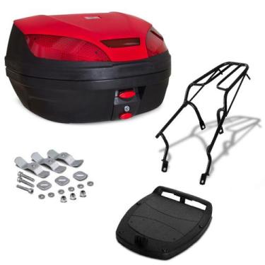 Imagem de Baú Bauleto 52 Litros Para Moto Com Bagageiro Honda Biz 125 2011 2012 