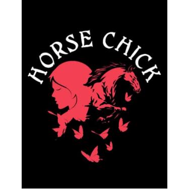 Imagem de Notebook: Horse Horse Girl Chick Horses Fan Equestrian Sport Dressage Saddle: Gratitude Notebook Journal Daily Gift 100 Pages 8.5x11 Soft Cover