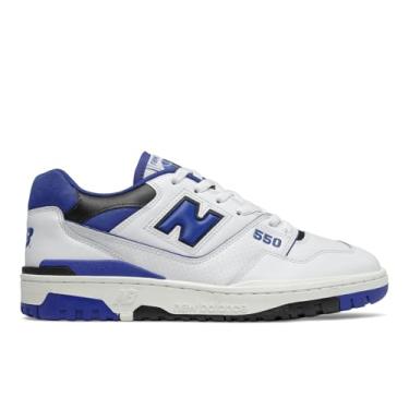Imagem de New Balance Tênis masculino BB550, branco/azul, tamanho 46 médio, branco/azul, 44