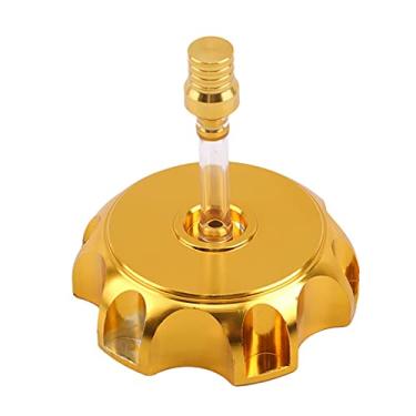 Imagem de Tampa de combustível, peças de acessórios de motocicleta de alumínio CNC universal, tampa de tanque de gasolina para sujeira / bicicleta quadriciclo ATV para a maioria das motocicletas (amarelo)