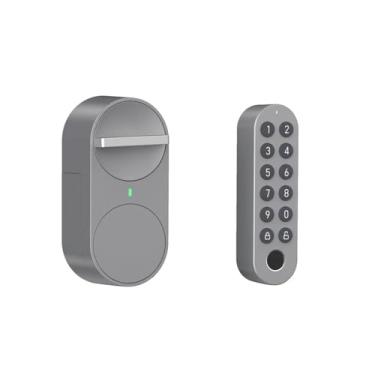 Imagem de Lockin fechadura inteligente da porta tuya senha de impressão digital desbloqueio automático sem chave compatível com casa inteligente alexa google(2 in 1-01,EU PLUG)