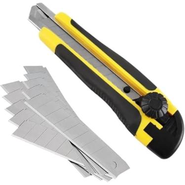 Imagem de 【Estilete Profissional】Emborrachado com Trava de Segurança com 10 Lâminas