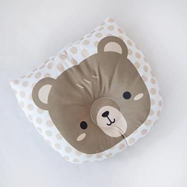 Imagem de Travesseiro Almofada Anatômico (modelador) de Bichinhos para Bebê Feminino e Masculino Menina Menino (Urso)