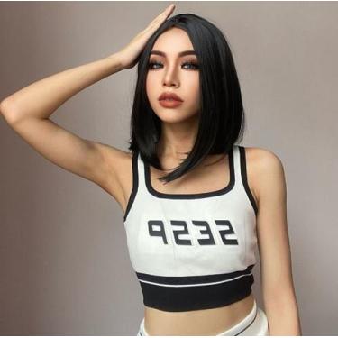 Imagem de Peruca Orgânica Modelo Curta Long Bob Aceita Chapinha  - GM HAIR