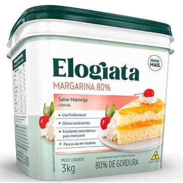 Imagem de MARGARINA BALDE 3KG ELOGIATA 80% LIP