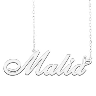 Imagem de A168A Colar de nome personalizado personalizado personalizado colar de nome banhado para mãe filha amizade feminino dia dos namorados aniversário de Natal ano novo, Metal, Sem pedras preciosas