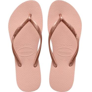 Imagem de Chinelo Feminino de Dedo Casual Havaianas Slim 4000030, Rosa ballet, 3