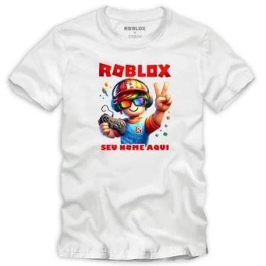 Imagem de Camiseta Roblox personalize seu nome Adulto e Infantil menina e menino
