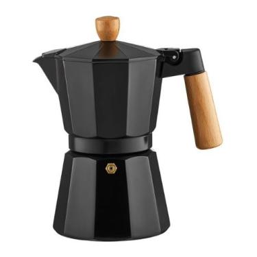 Imagem de Cafeteira Italiana Chá Café Da Tarde Expresso 6 xícaras Premium(Preta)