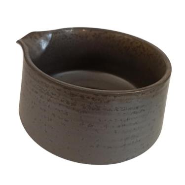 Imagem de SiaBiced Matcha Bowl com bico, Cerimônia tradicional de chá Matcha Misturando tigela de porcelana Bowl para família, Marrom