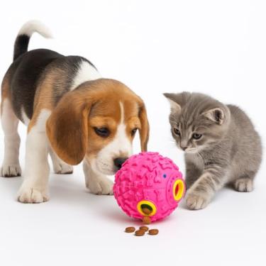 Imagem de Brinquedo Pet Bolinha Bola Interativa Porta Ração Petisco Com Apito Para Cães Gatos Cachorros
