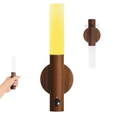 Imagem de Luminaria Bastao Magnetico Luz Noturna LED Sensor Movimento Presença Bateria Recarregavel USB Iluminaçao Inteligente Casa Decoraçao