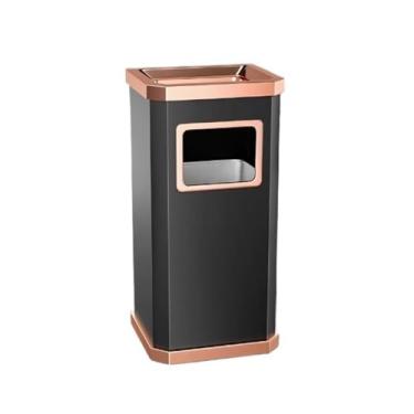 Imagem de Lixeira para Área Externa Lixeira de aço inoxidável do saguão do hotel, cinzeiro vertical comercial, haste externa, lixeira de extinção de fumaça, locais públicos Lixeira para Área Externa
