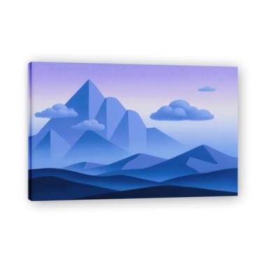 Imagem de LKXGRRSFG Vanishing Horizon Glows 2025 Impressão em tela de paisagem abstrata - pinceladas texturizadas e fluxo de cor holográfica 60 x 90 cm