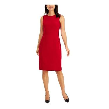 Imagem de Kasper Vestido tubinho feminino com cintura, Vermelho fogo, 5