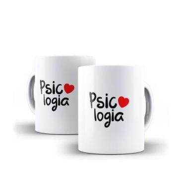 Imagem de Caneca Porcelana Curso Psicologia com Coração - Villa Caneca