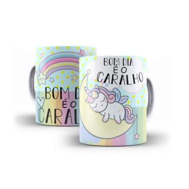 Imagem de Caneca Porcelana Unicórnio Indelicado 05 - Villa Caneca