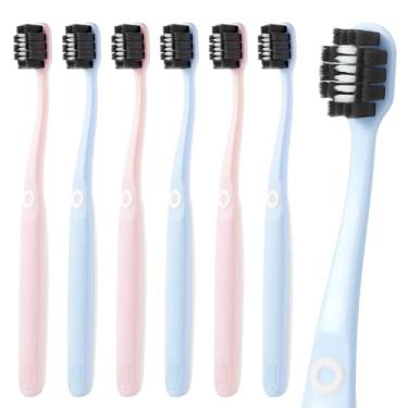 Imagem de Oralphi TB01 Escova de dentes extramacia com mais de 10.0000 cerdas macias de carvão binchotan, escova de dentes ultra macia para adultos, cheiro peculiar oral, suave para dentes sensíveis, para uso