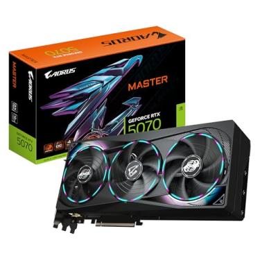 Imagem de Placa de Vídeo Gigabyte GeForce RTX 5070 AORUS Master 12GB GDDR7 – DLSS 3, Ray Tracing, RGB Fusion, WINDFORCE Infinity, GV-N5070AORUS M-12GD