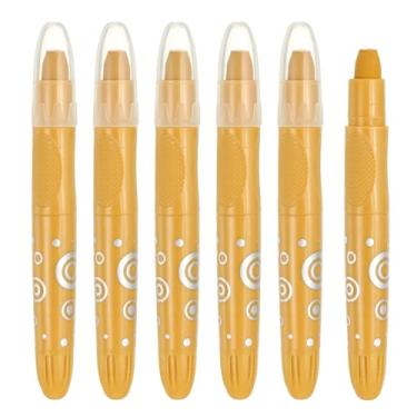 Imagem de PATIKIL Giz de cera de gel aquarela, 6 peças de giz de cera laváveis para colorir, desenhar, pintar, amarelo terra (5,2 x 0,59)