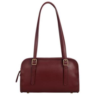 Imagem de Bolsa de ombro MINKARS Swing Bag Purse Zip Wine Red