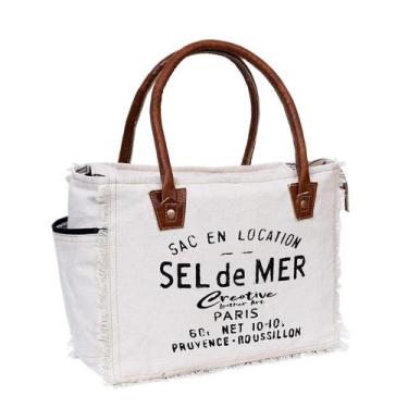 Imagem de Bolsa Hobo CREATIVE LEATHER ART Sel De Mer Canvas para mulheres
