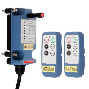 Imagem de Saga-L6 Mini controlo remoto sem fios para guindaste ponte guindaste para 4 canais botões industrial rádio transmissor e recetor (2 transmissores 1 receptor, 12-24 V CA/CC)
