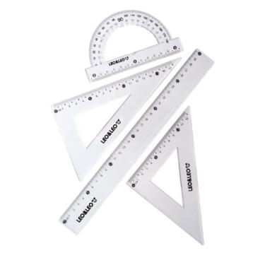 Imagem de Conjunto de réguas geométricas de 1 grau/4 peças