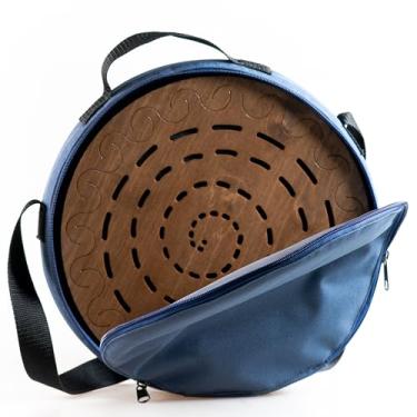 Imagem de Disco de chuva "Waterfall" 30,5 cm | Instrumento para cura sonora | Som relaxante da água | Tambor oceano de madeira | Ferramenta para banho de som, terapia de som, massagem sonora | Com uma bolsa protetora macia