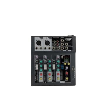 Imagem de Mesa de Som LE-710 Profissional, 4 Canais, 2 Entradas XLR para Microfone, Equalizador de 3 Bandas, Efeitos