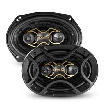 Imagem de Par Alto Falantes Automotivo Bravox 170 Rms 6x9 Dourado